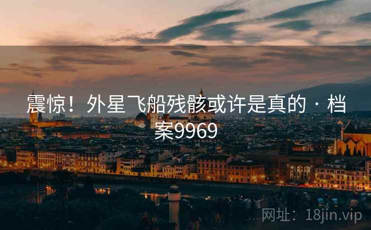 震惊！外星飞船残骸或许是真的 · 档案9969