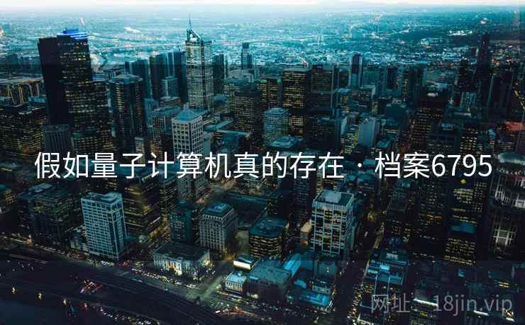假如量子计算机真的存在 · 档案6795