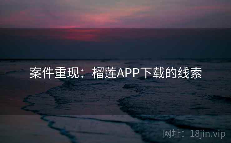 案件重现：榴莲APP下载的线索
