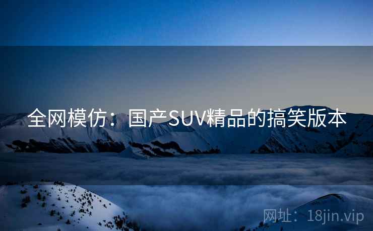 全网模仿：国产SUV精品的搞笑版本