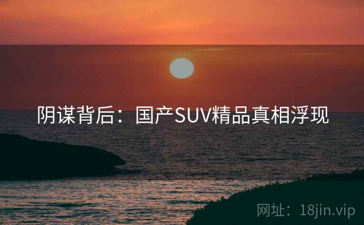 阴谋背后：国产SUV精品真相浮现